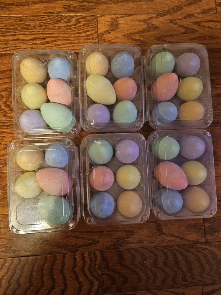 36 Count Of Easter Eggs And Egg Shaped Chalk