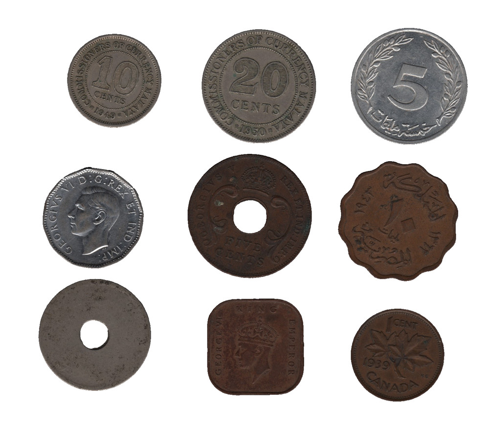 Small Collection – 9× World Coins Bulk Lot