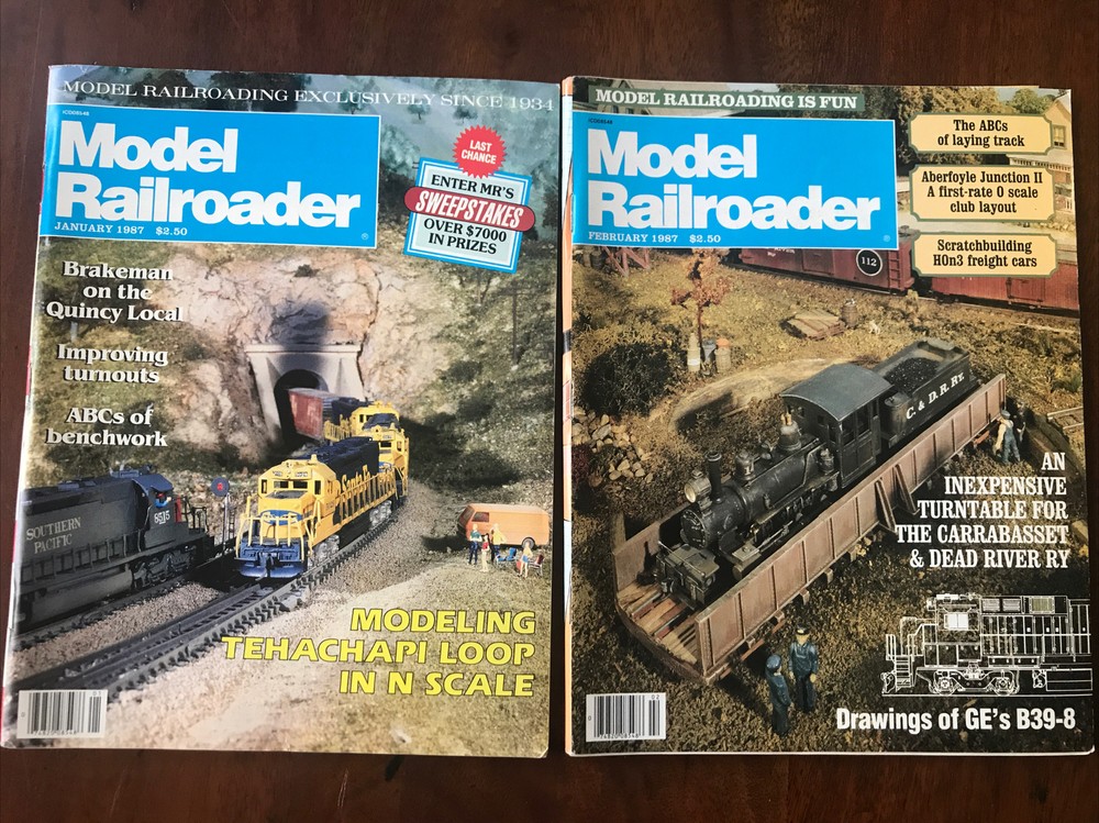 Model Railroader Train Magazines 1987 Complete Year 12 Issues Hobby Layouts GUC