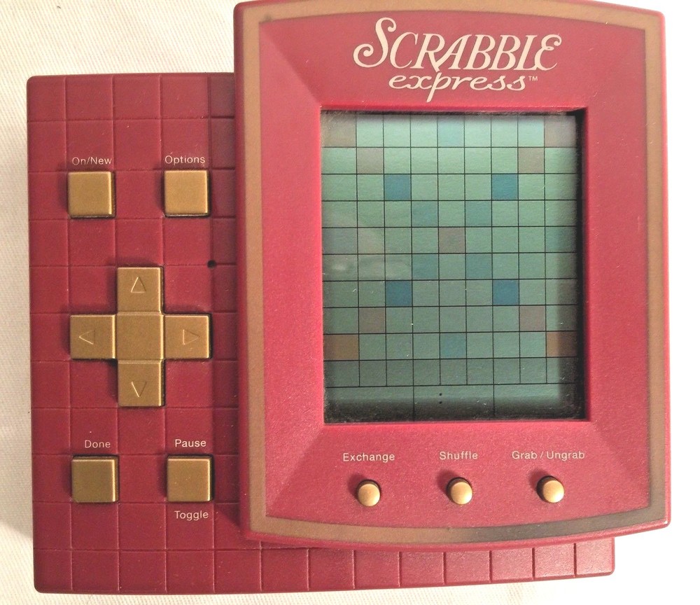 Hasbro Scrabble Express Electronic Hand Held Game With 4 Play Variations