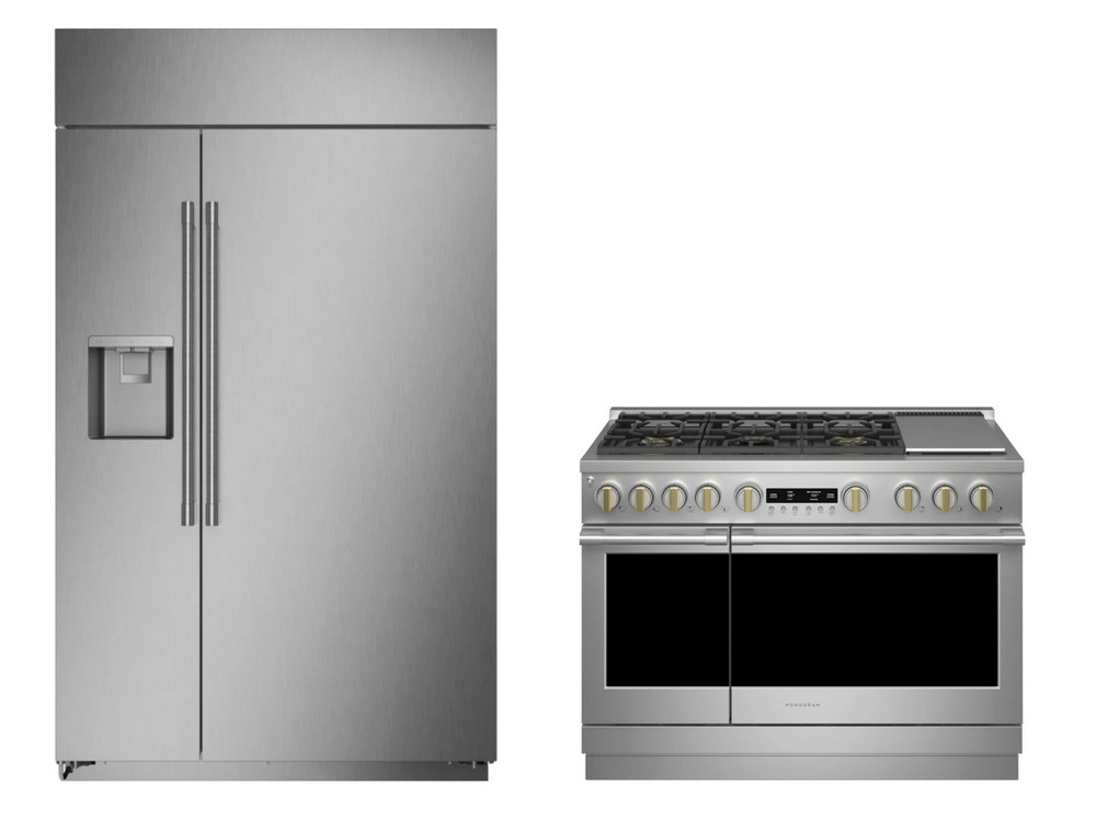 GE Monogram 48"Built in Refrigertor and Gas Range with Griddle