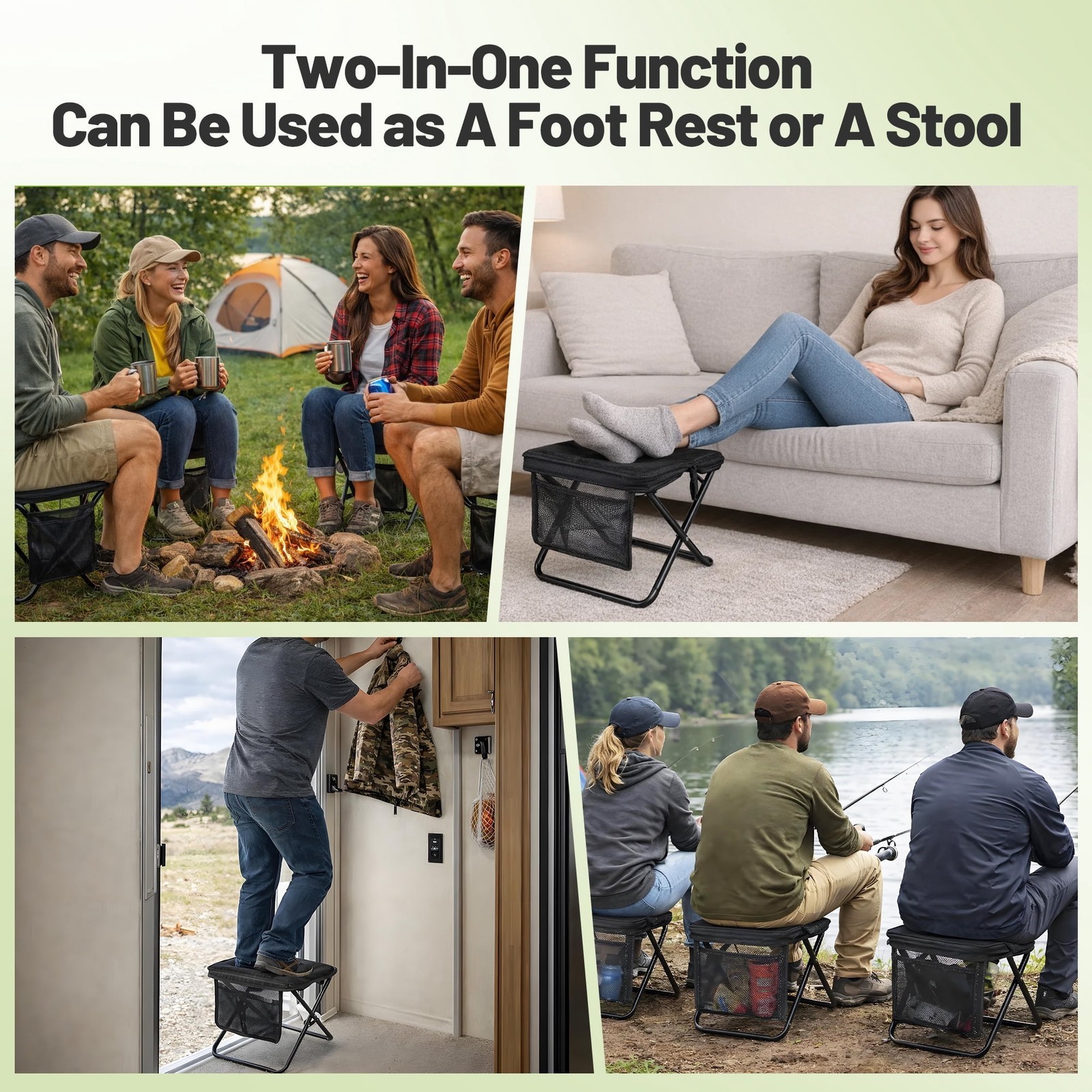 Foldable Camping Backpack Stool Portable Lightweight Collapsible Chair Travel