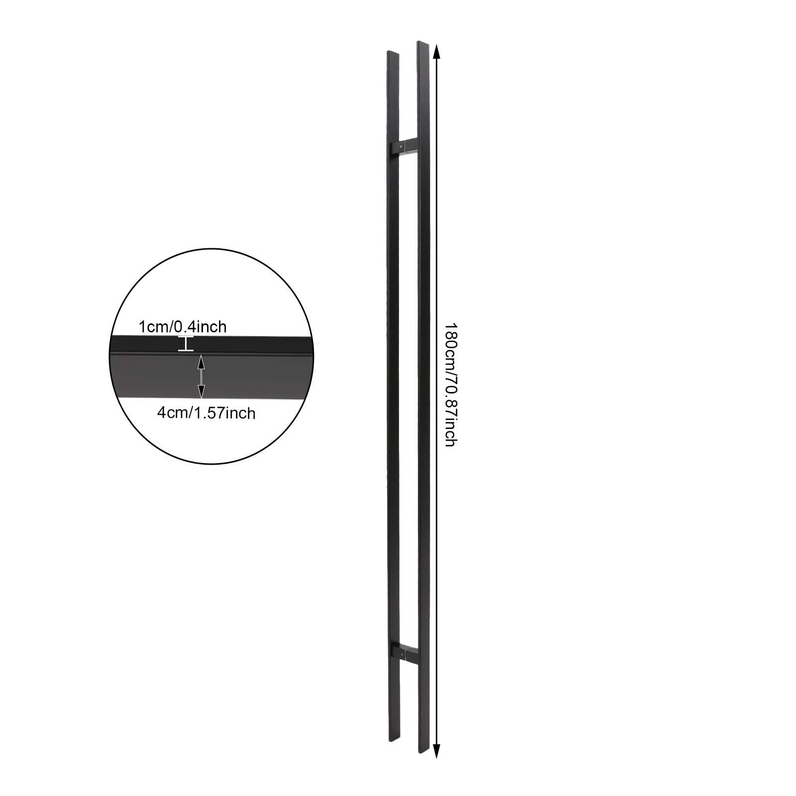 Dual Sided Push Pull Door Handle H-Shaped Stainless Handle Sliding Door Handle