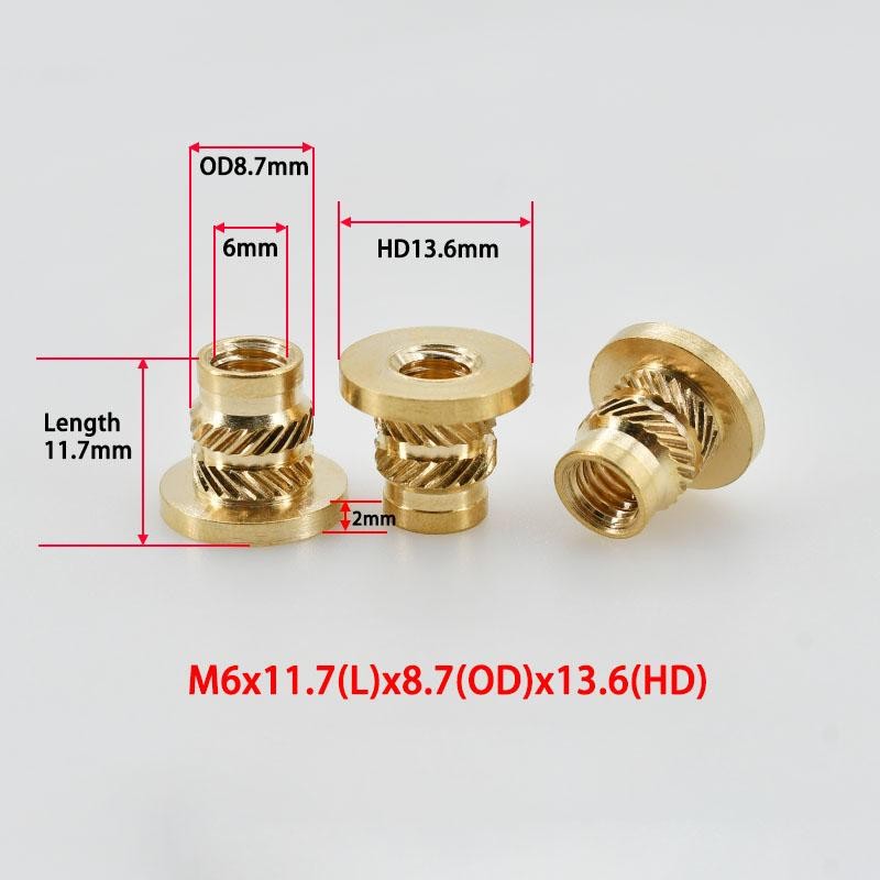 NEW Copper Threaded Insert Nuts M2–M8 Knurled Heat Set for 3D Print & Notebook