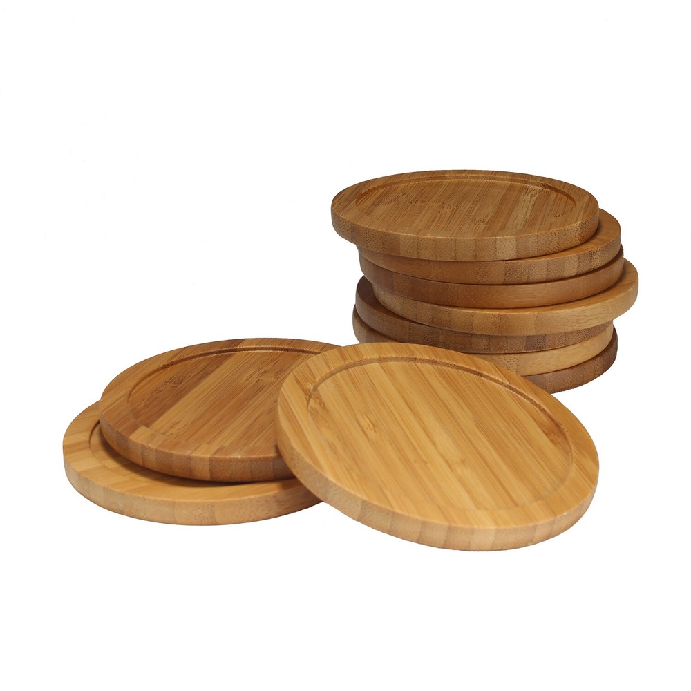 Blank Bamboo Coasters Ready for Engraving - Rounded/Square