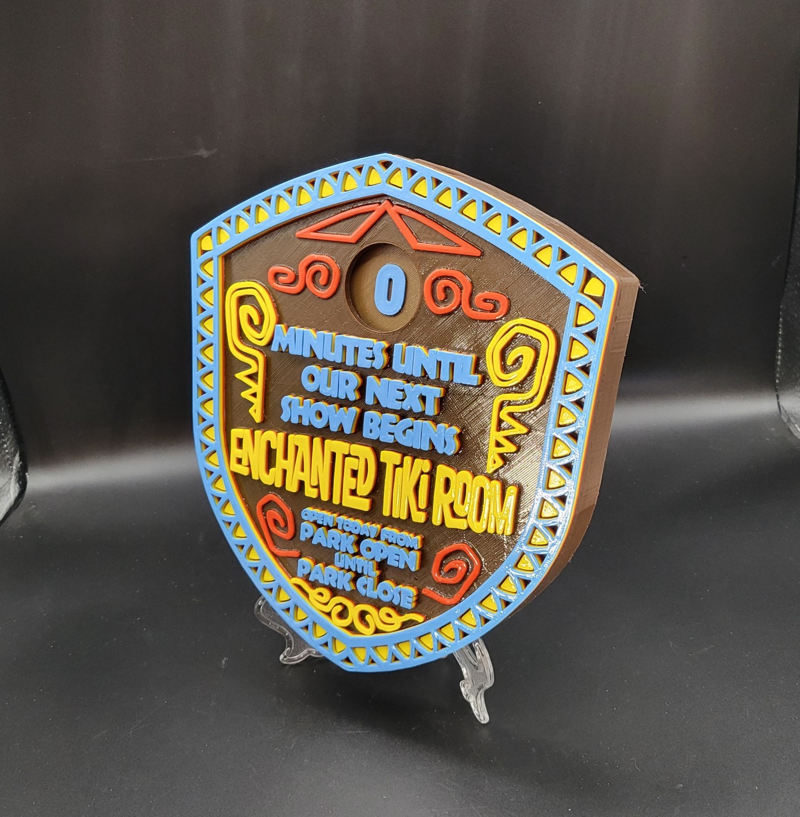 9 x 7.5 inch Enchanted Tiki Room Next Show Sign Adventureland Replica Plaque