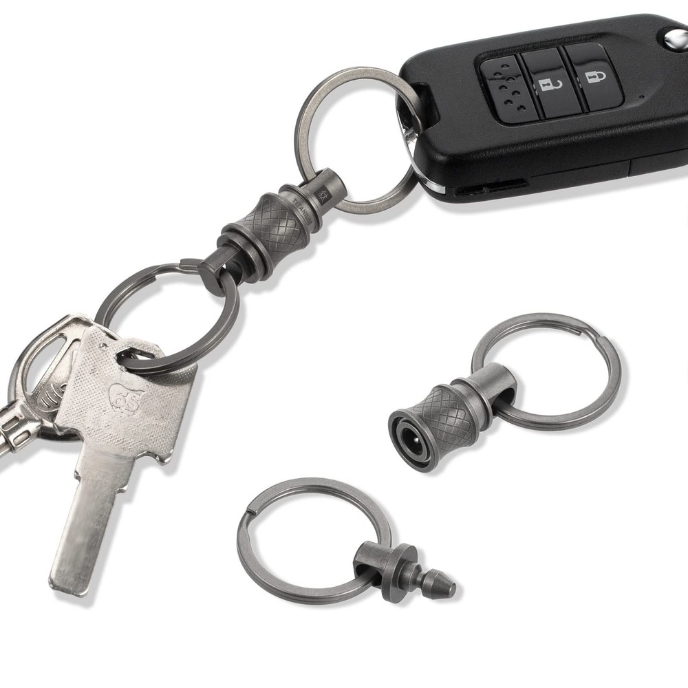Titanium Quick Release Swivel Keychain, Pull Apart Detachable Keychain Heavy ...