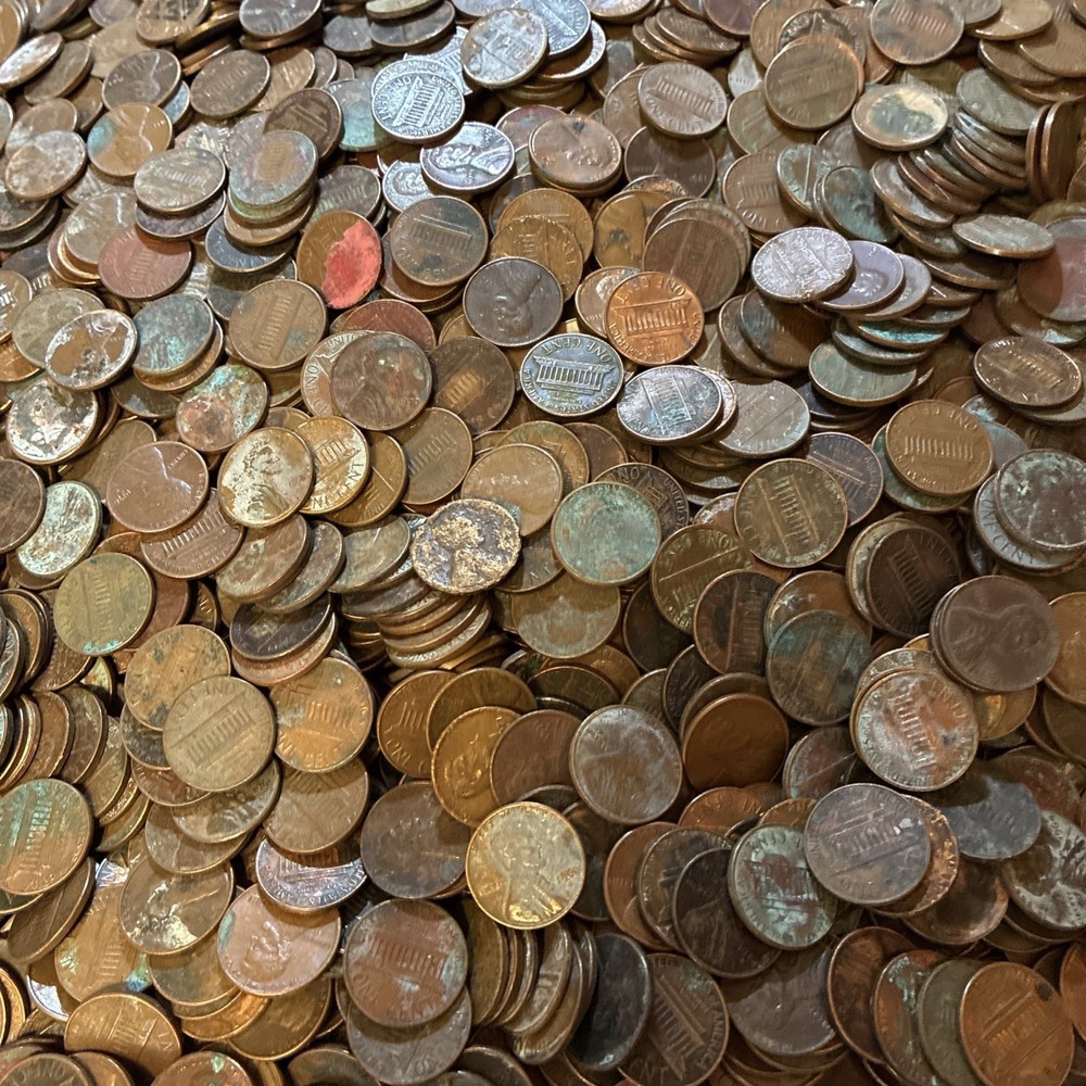 Copper One Cent Coins~~~10LBS~~~Culls, Discolored~~~Please Read Description