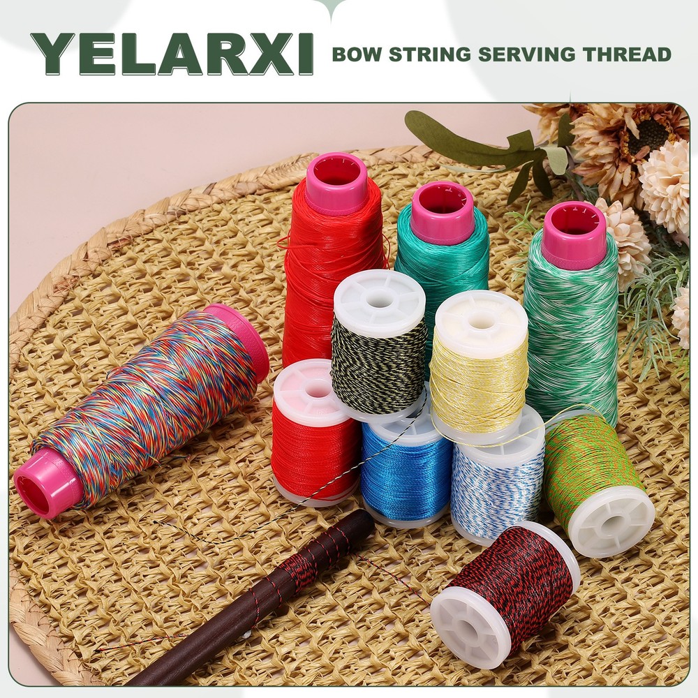 Archery Bow String Serving Thread Bowstring Thread 400D & Orange/Green