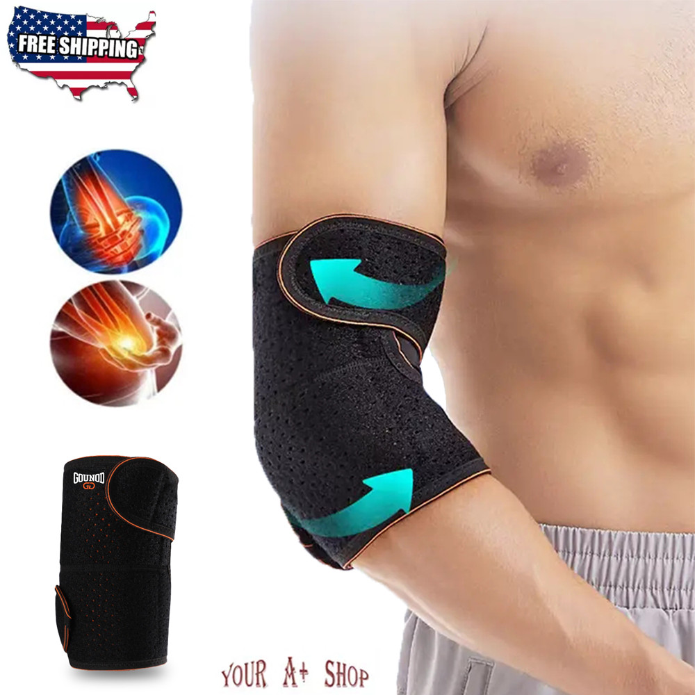 1 Pcs Elbow Brace Compression Support Sleeve Arthritis Tendon Joint Pain Wrap US
