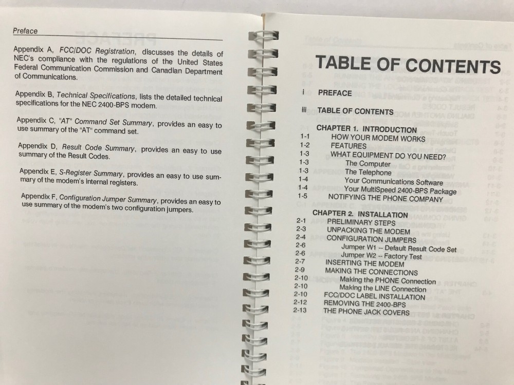 NEC MULTISPEED 300/1200/2400 BPS MODEM USER'S GUIDE USER'S MANUAL