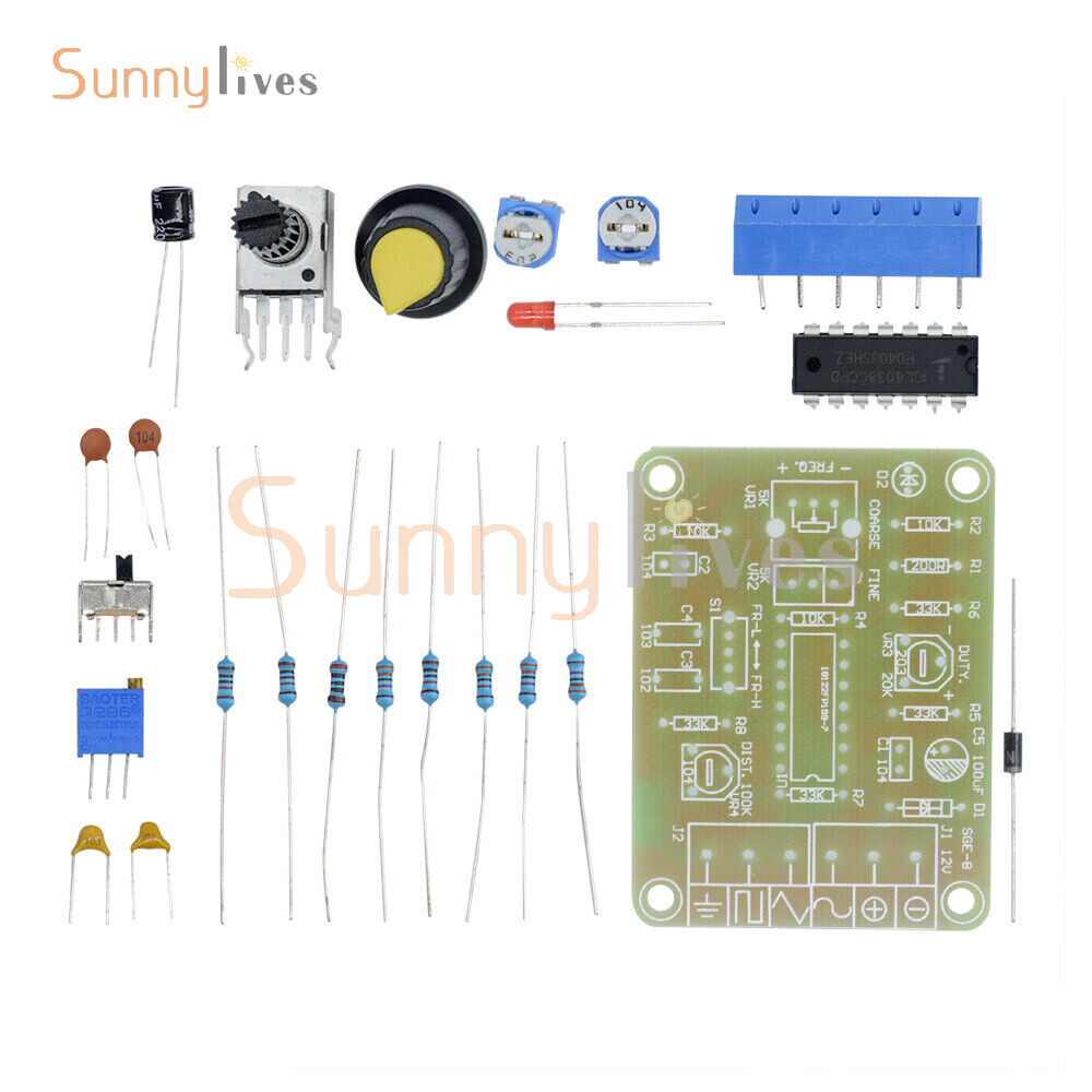 ICL8038 Monolithic Function Signal Generator Module DIY Sine Square Triangle