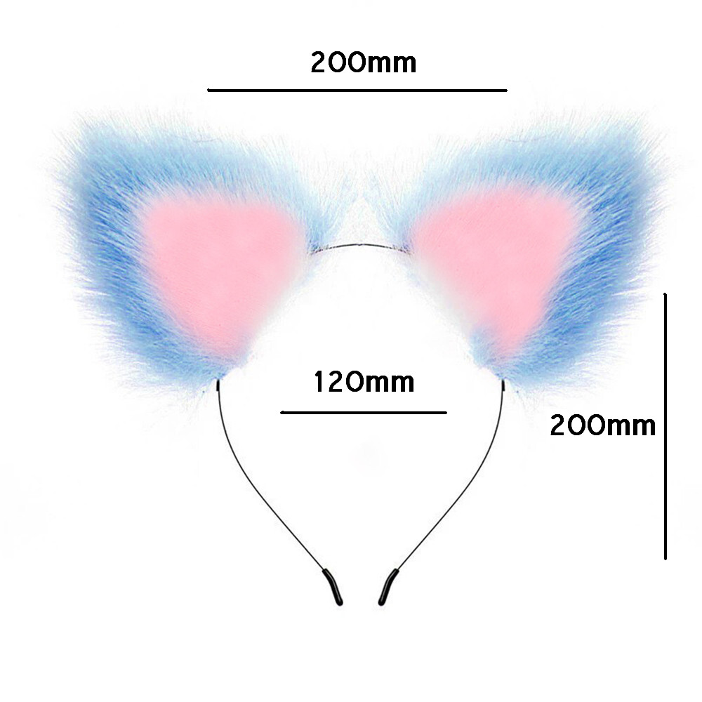 4pc Set Foxtail Buttplug Wolftail Furry Cat Ear Collar Anal Plug Cosplay Sex Toy