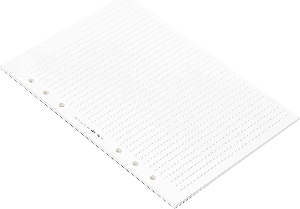 Filofax A5 Ruled Notepaper - White