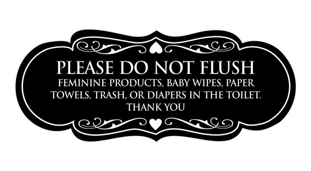 Designer Please Do Not Flush Etiqutte Sign