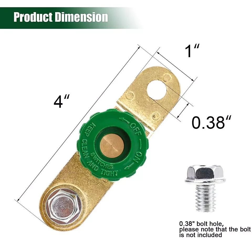 Car Battery Link Terminal Quick Cut-off Switch Disconnect Kill Shut Side Post