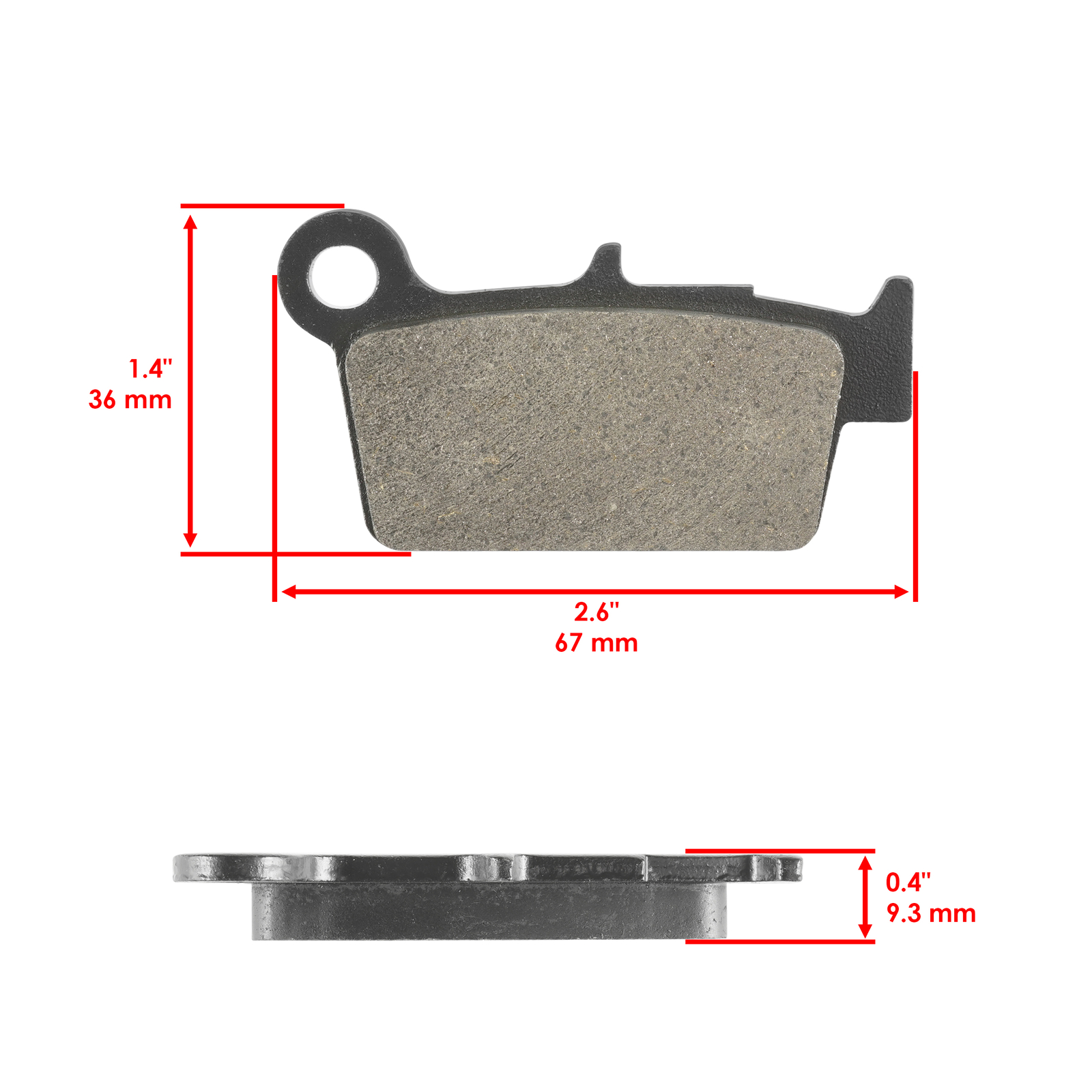 Caltric Front and Rear Brake Pads for Kawasaki KX250F KX 250F 2004-2018