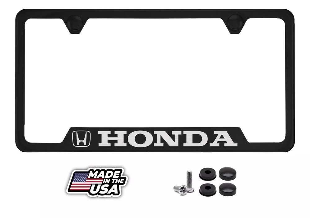 Black License Plate Frame for Honda
