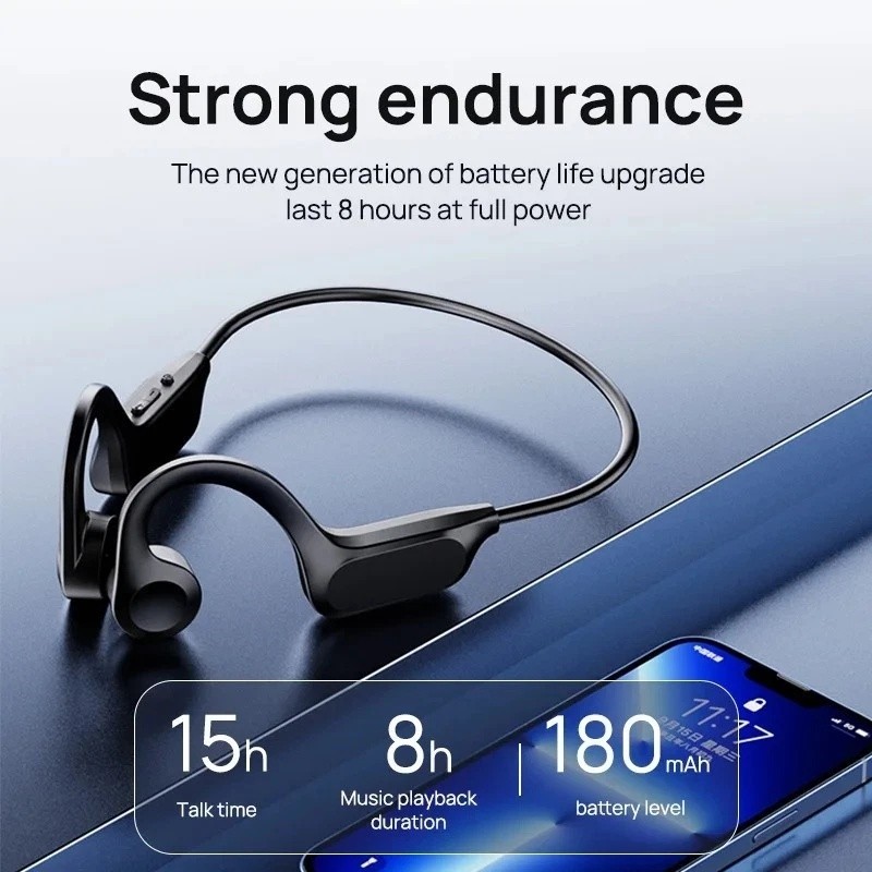 Bluetooth 5.3 Bone Conduction Headphones Wireless Outdoor Sport Headset Earbuds