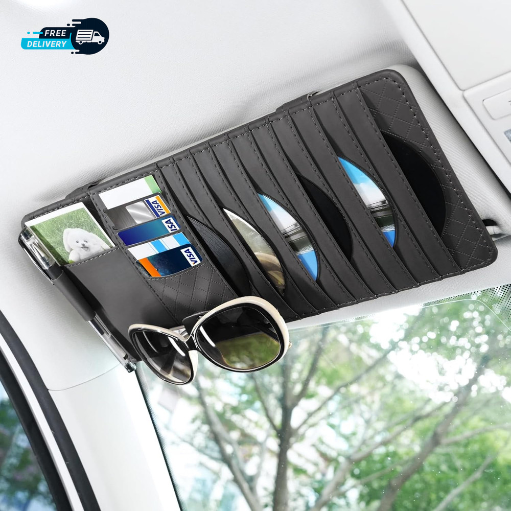 Sun Visor CD Case Holder for Car   Multi  Function Visor Organizer with
