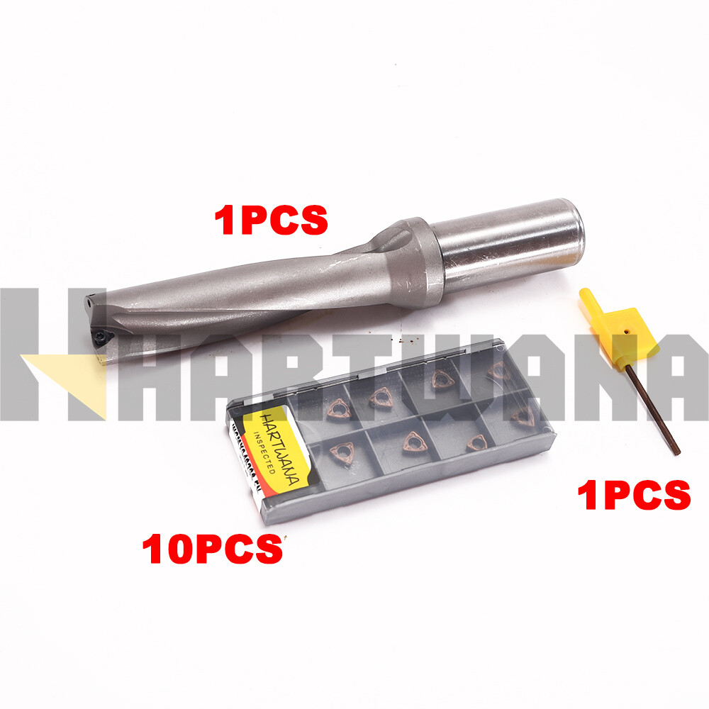 24mm U Drill Indexable Carbide Drill Holder WCMX040208 Inserts 10PCS