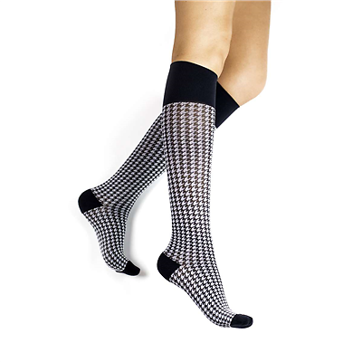 Rejuva Houndstooth Compression Socks 15-20 MmHg (Large)