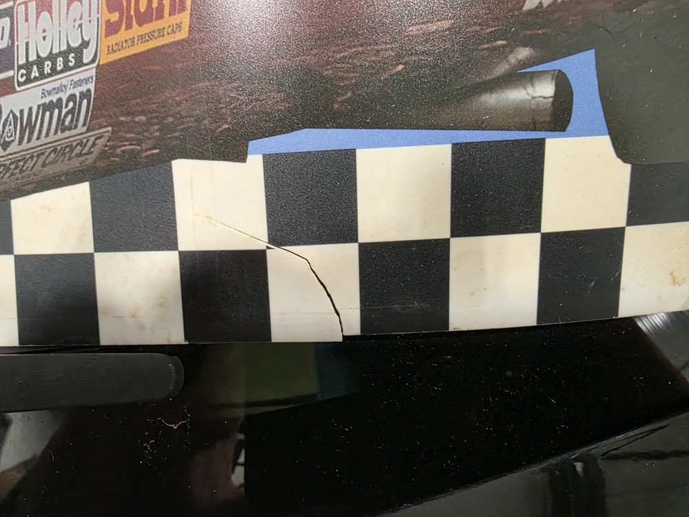 Vintage Budweiser Racing Sign Platic