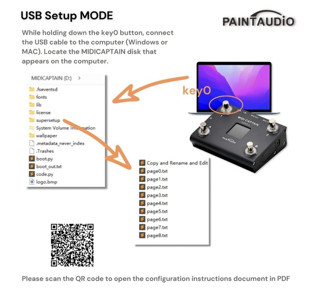 Paint Audio MIDI Captain NANO 4 Foot Controller Multi-Effects Keyboards Synth...