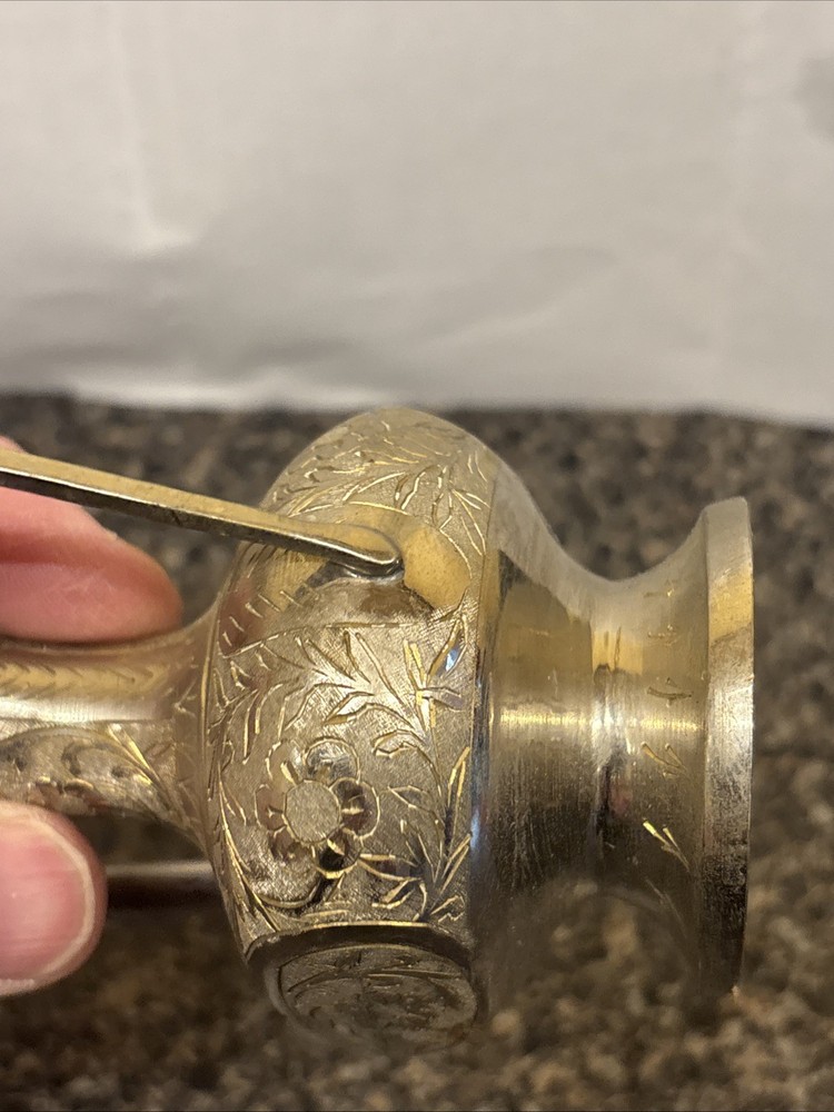 Vintage Solid Brass Mini Teapot; India; 5.5"