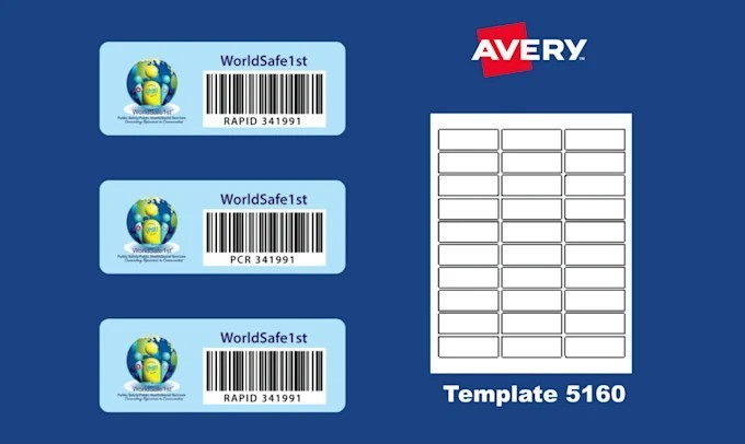 I will design print ready bulk Avery labels with text, barcode or QR Code
