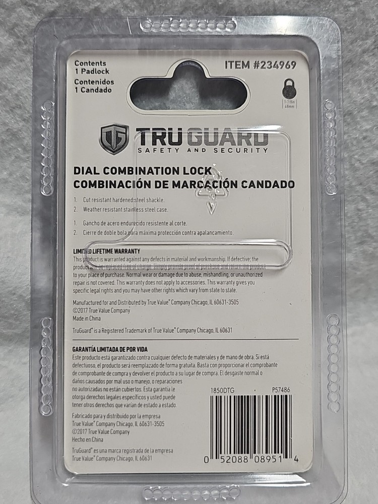 Tru Guard Combination Lock