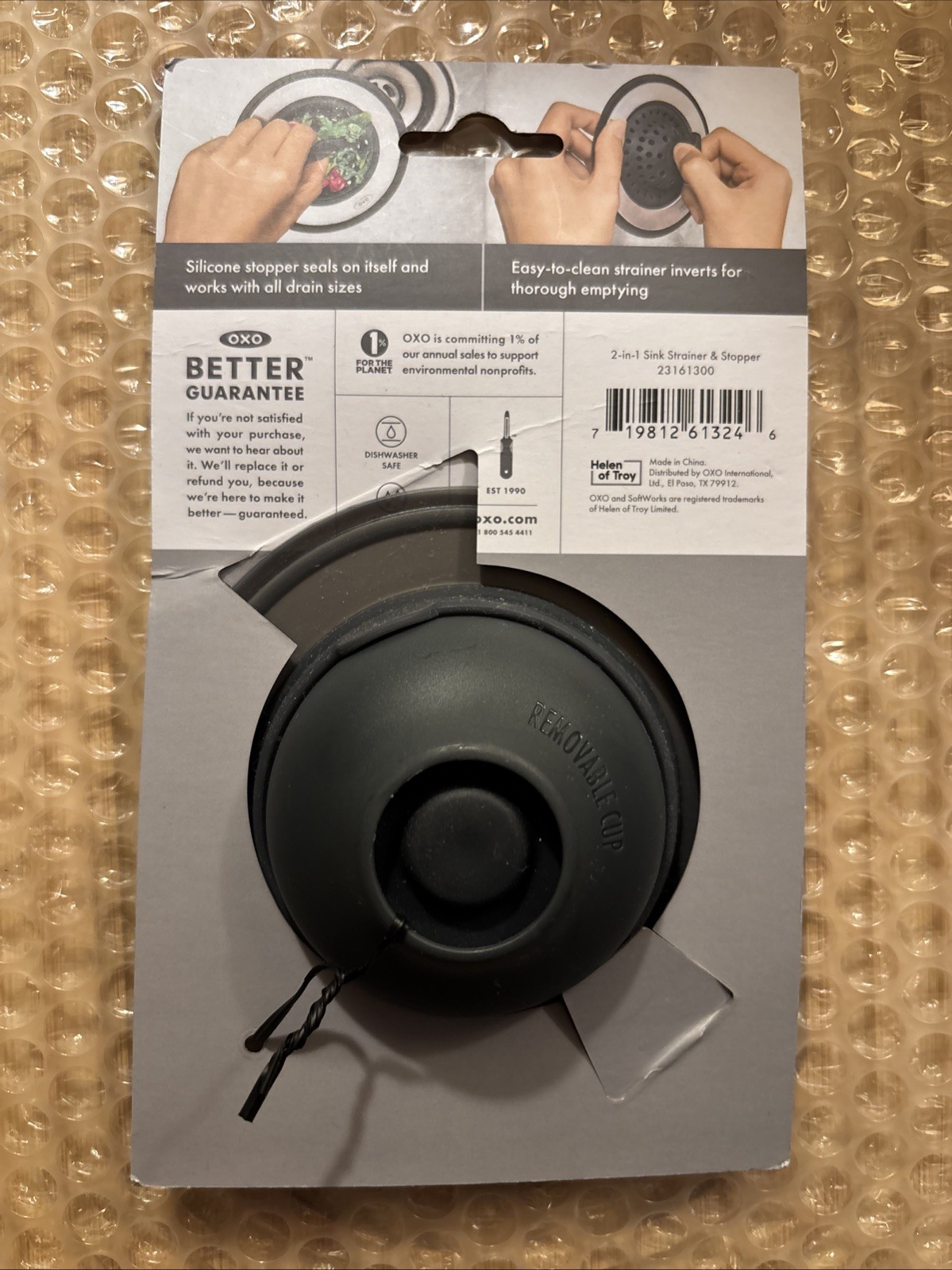 OXO Sink Stopper: Stainless Steel & Silicone Kitchen Drain Plug, 4.5" Diameter