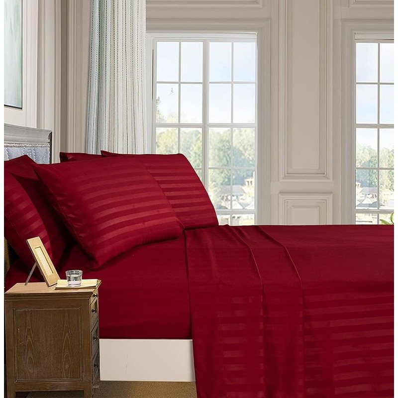 Soft Microfiber Fitted Sheet Durable Wrinkle Resistant Breathable Bedding Set US