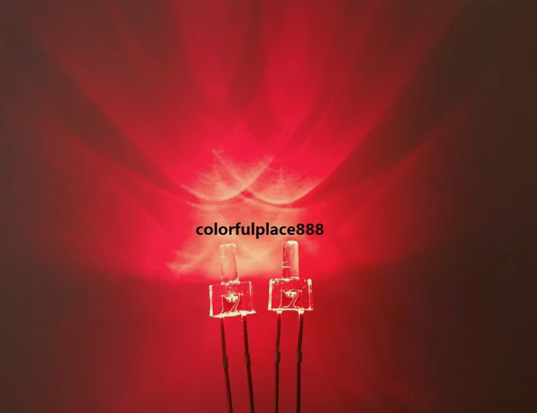 2mm Flat Top Red Yellow Blue Green White Warm White Water Clear LED Leds Diode