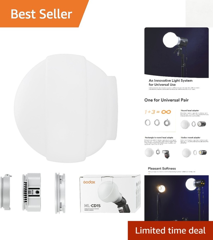 Flexible ML-CD15 Diffusion Dome with Adapters for Round and Square Flash Models
