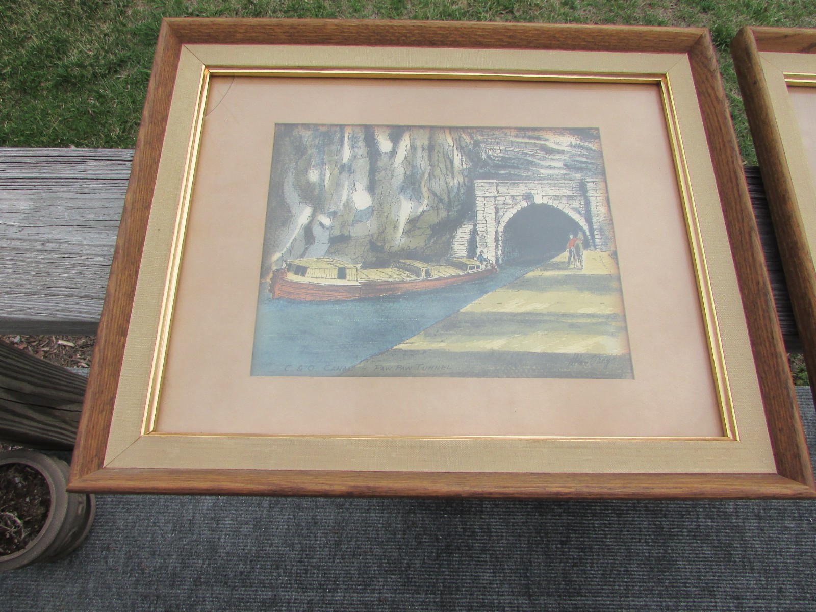 Vintage 1976 Bicentennial Prints by Allan Gray- Toll Gate House / Paw Paw Tunnel