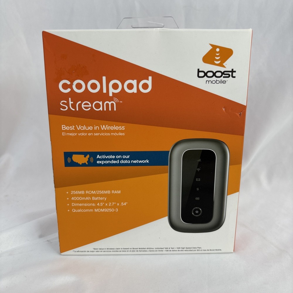 Wireless Wifi Coolpad Stream by Boost Mobile Expanded Data Network Device SEALED