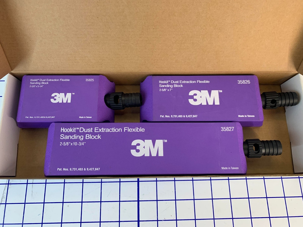 3M Hookit Dust Extraction Flexible Sanding Block Kit MMM-35829