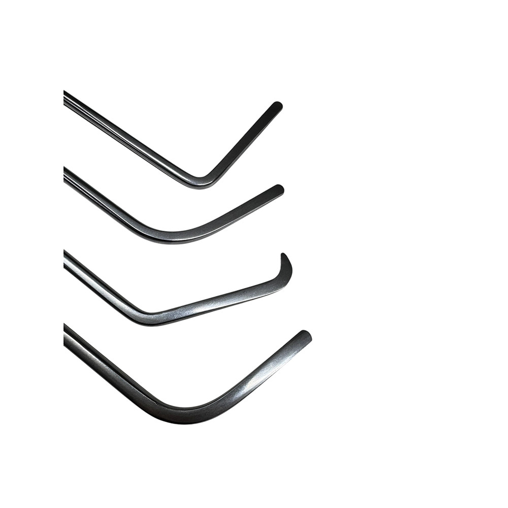 Pdr İnox 360° Rotatable 4-Piece Steel Dent Repair Rods (Handle Not Included)