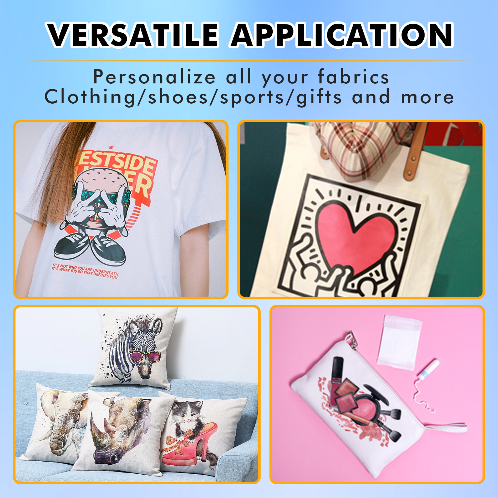 30 Sheets Printable Light T-shirt Iron-on Heat Transfer Paper Inkjet & Laser 8.5