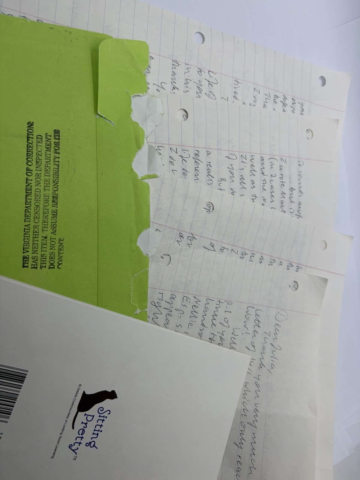 Jens Soering Soring Prison Card & Letter Signed Authentic RARE True Crime 2012