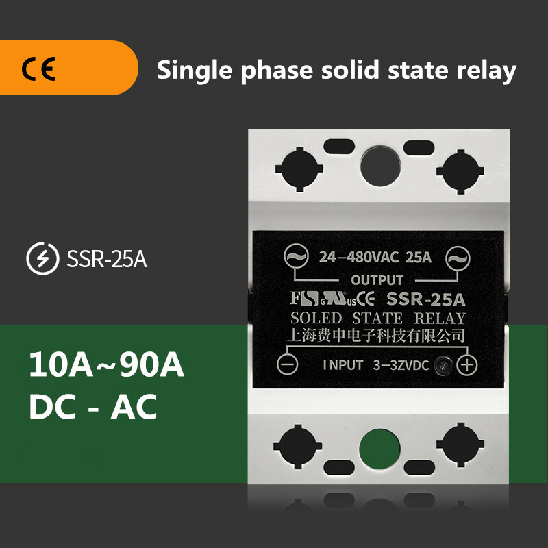 Single-phase solid state relay SSR-25 10A~90A solid state relay DC control AC