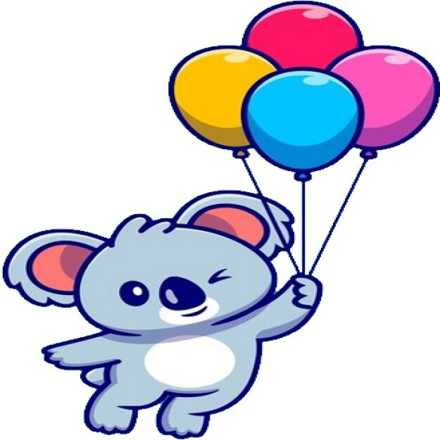 30 Custom Balloon Koala Personalized Address Labels