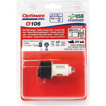 Tecmate Optimate Universal USB Cigarette Lighter USB Fast Charger Port Plug