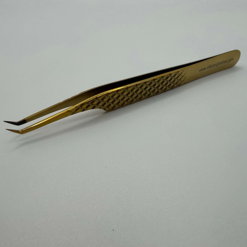Gold Precision Picker Isolation Tweezer - S Shape