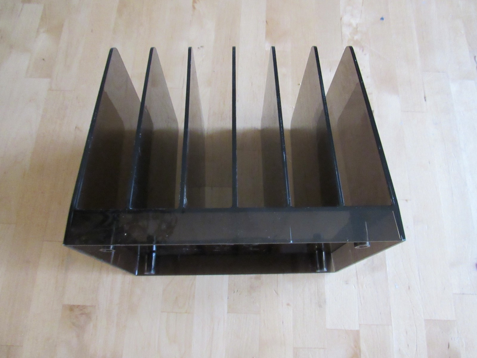 Brown Acrylic Letter Holder/ great condition!