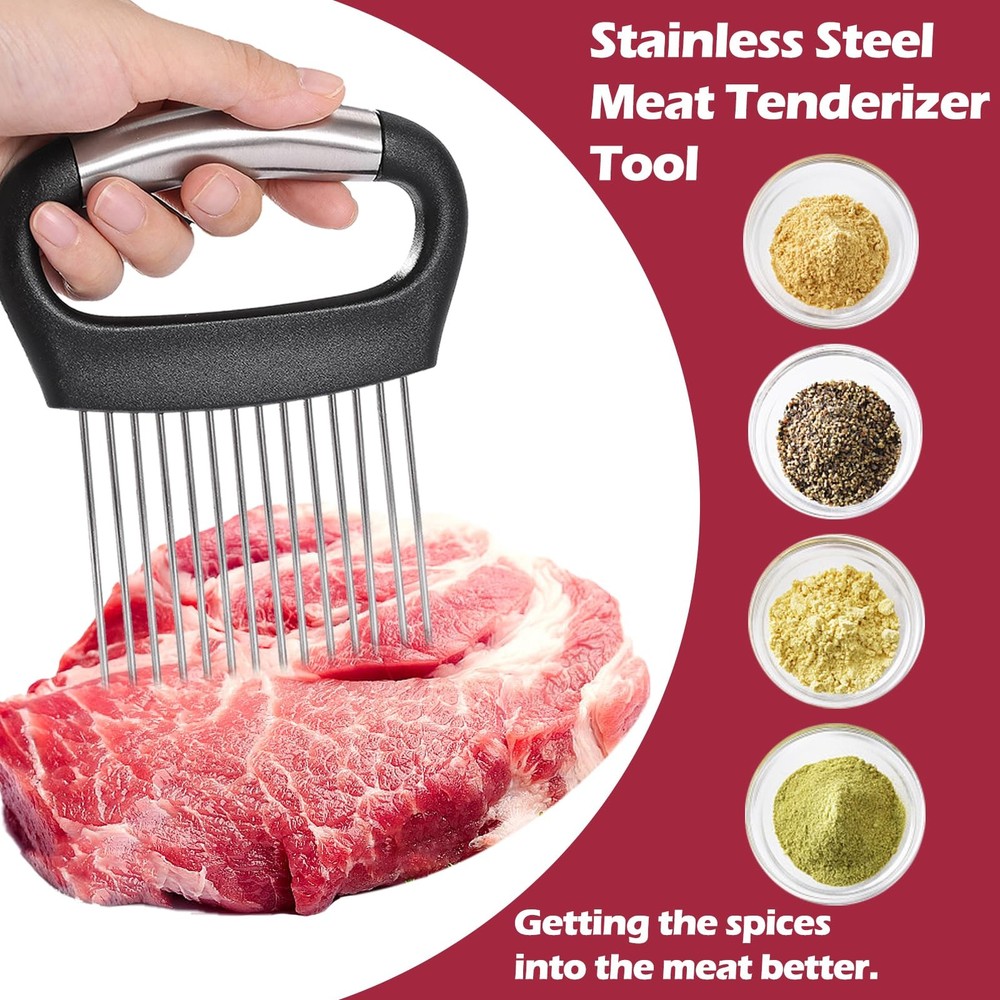 JAYVAR Large Onion Holder for Slicing, Cutter 1 Pack, Silver