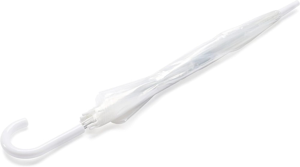 Amazon Basics Clear Umbrella for Rain, Wide Coverage (35" Canopy Diameter)