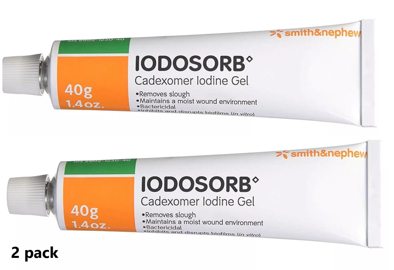 Smith & Nephew 6602125040 Iodosorb Gel 40 Gram, 2 pack, exp. 10/2026