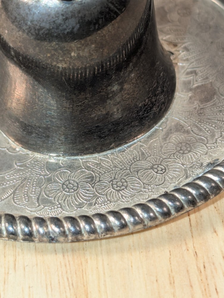 UNICORN RING HOLDER Vtg Hong Kong Silverplate Unicorn Trinket Dish Very Detailed